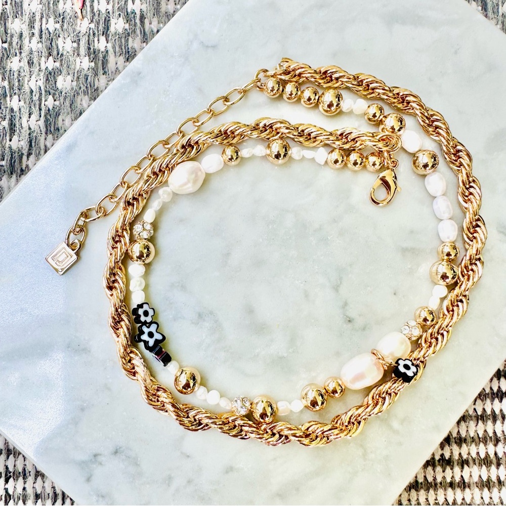 Dannijo Lucy 10K Gold-Plated & Multi-Stone Double-Strand Necklace NWT - Picture 15 of 16